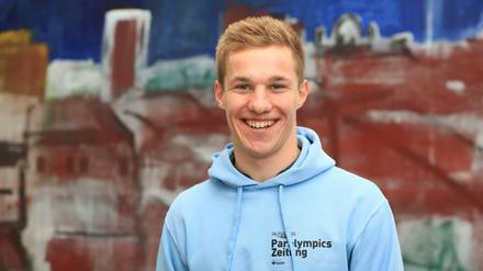 George Simonds, Nachwuchsredakteur der "Paralympics Zeitung" | Junior journalist of "Athletes and Abilities"