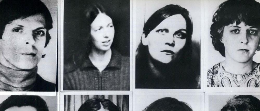 Fahndungsbilder von RAF-Terroristen nach der Schleyer-Ermordung, rechts: Silke Maier-Witt.