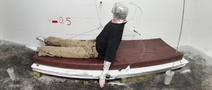 Mit einem Dummy versuchten die Ermittler den Brand zu simulieren.