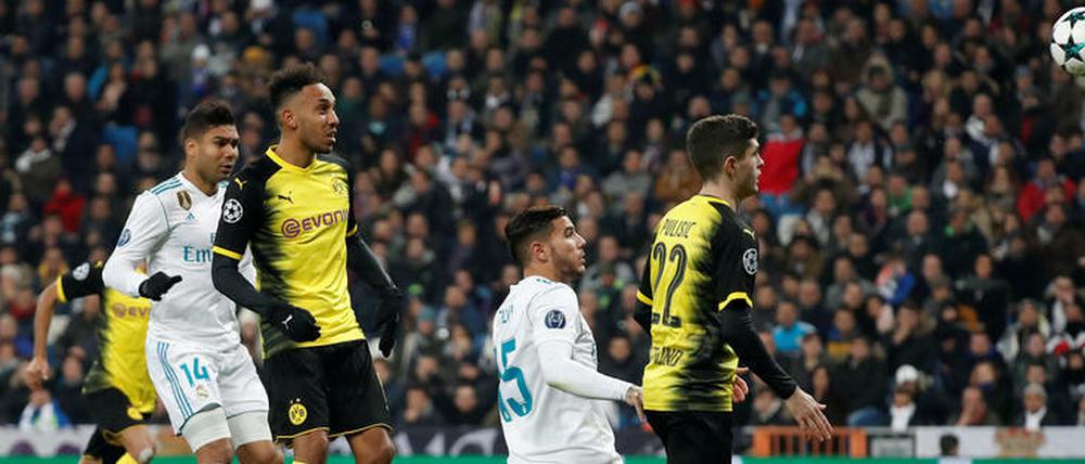 Pierre-Emerick Aubameyang zeigte in Madrid Torjägerqualitäten.