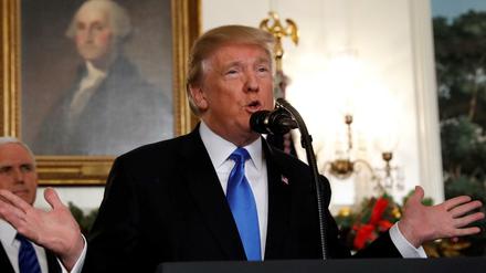 US-Präsident Donald Trump bei einer Rede am 6. Dezember im Weißen Haus.