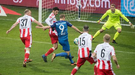 Alarmstufe Rot im Strafraum des 1. FC Union. Gegen den VfL Bochum hatte die Berliner Abwehr erneut große Probleme.