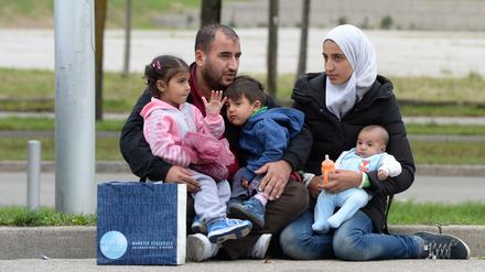 Diese Flüchtlingsfamilie aus Syrien ist im September 2015 in München angekommen.