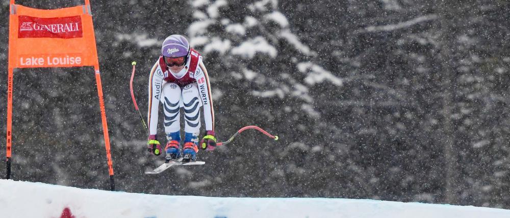 Viktoria Rebensburg fuhr in Lake Louis auf Platz zwei. 