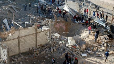 Ein Hamas-Standort im nördlichen Gazastreifen, der Ziel eines israelischen Luftangriffs war.