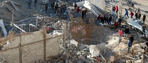Ein Hamas-Standort im nördlichen Gazastreifen, der Ziel eines israelischen Luftangriffs war.