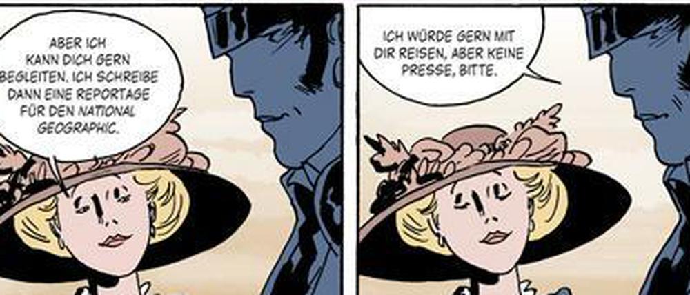 Weise Widerworte. Die Reporterin Aida Treat ist eine von Cortos selbstbewussten Reisebegleiterinnen.