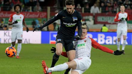 Spätes Glück. Matthew Leckie (l.) und die Hertha holen einen Punkt in Augsburg. 