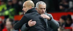 Pep (l.) und Mou. Zwei, die sich auch mal drücken. 