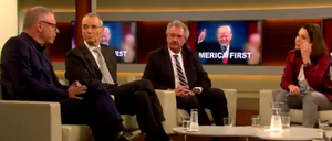 Diskussion um Trumps Außenpolitik: Anne Will und ein Teil ihrer Gäste 