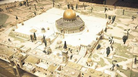 Modell des Haram asch-Scharif nach den Vermessungen des evangelischen Missionars Conrad Schick, Jerusalem, 1879.