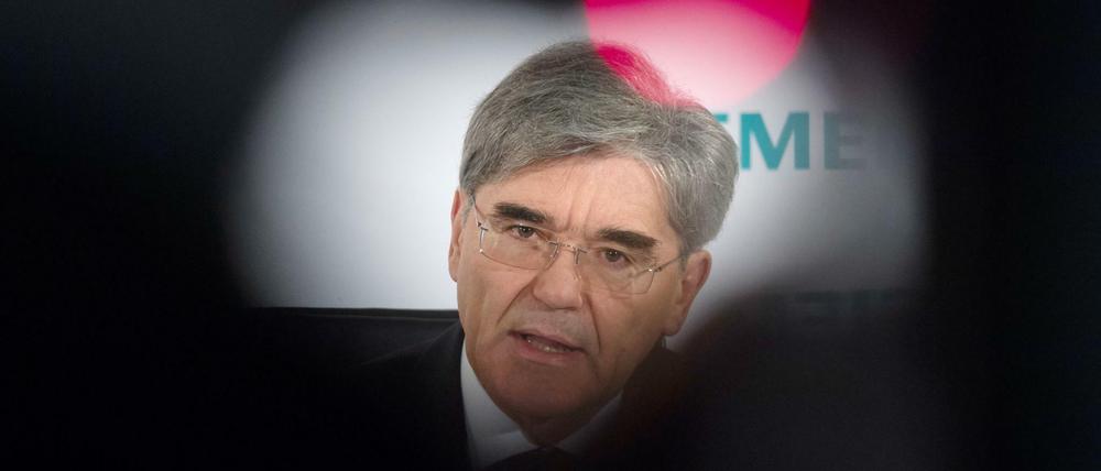Der Siemens-Vorstandsvorsitzende Joe Kaeser bei einer Pressekonferenz in München.