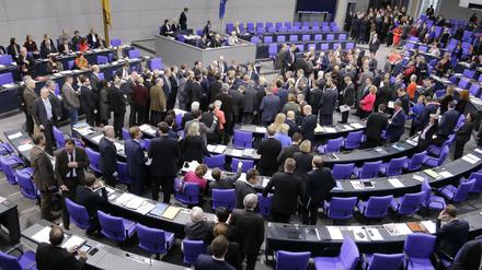 Ein Blick in den deutschen Bundestag. 