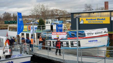 Die "Hertha" liegt jetzt im Hafen Rummelsburg in Berlin. 