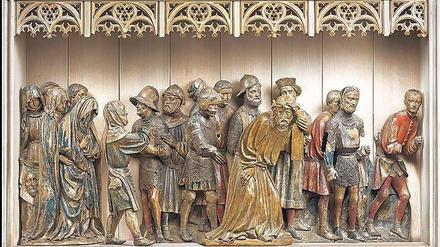 „Kreuztragung Christi aus St. Martin in Lorch am Rhein“. Auch diese Terrakottagruppe, ein Altarfragment, gehörte zu dem damaligen Bankgeschäft. Sie steht heute in der Skulpturensammlung in Berlin. 