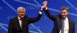 Seehofer und Söder beim Parteitag in Nürnberg. 