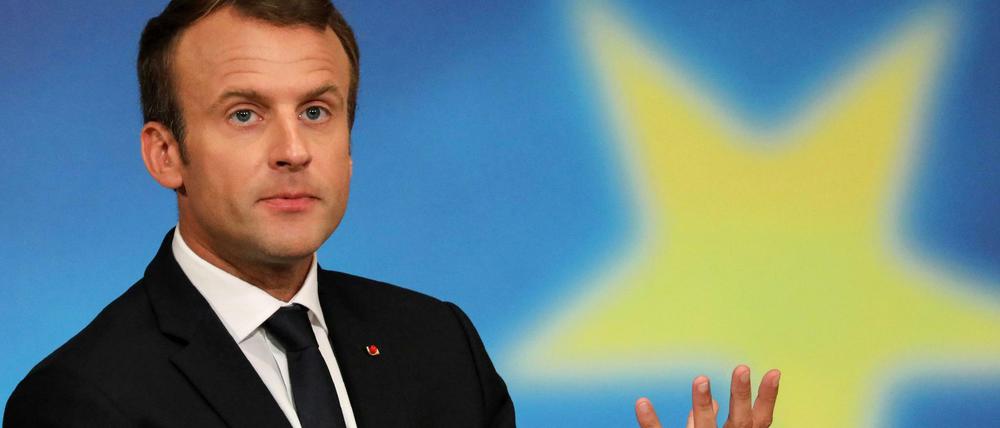 Der französische Präsident Emmanuel Macron bei seiner Rede in der Sorbonne im vergangenen September.