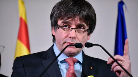 Gewinner im Exil: Ex-Regionalpräsident Carles Puigdemont am Donnerstagabend in Brüssel.
