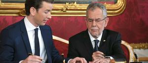 Heikler Partner für Angela Merkel: Österreichs neuer Bundeskanzler Sebastian Kurz (links), hier mit Bundespräsident Alexander Van der Bellen bei seiner Vereidigung.