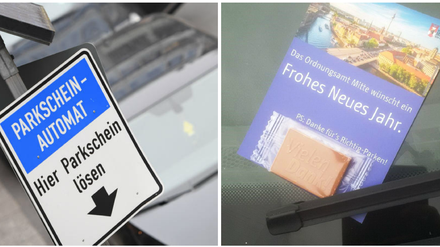 Links Knöllchen, rechts Schoki.