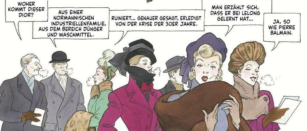 Neu aufgelegt: Eine Seite aus Goetzingers „Ein Kleid von Dior“.