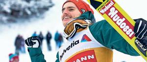 Die Siegerfaust. Richard Freitag durfte sie in dieser Saison schon dreimal ballen.