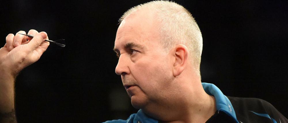 Der Darts-König. Phil Taylor will seine Karriere bei der WM mit dem 17. Titel krönen.