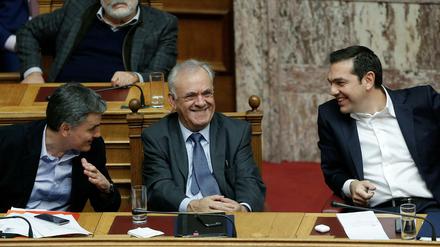 Die gute wirtschaftliche Entwicklung fördert die Stimmung auf der griechischen Regierungsbank.