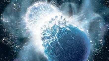 Kosmische Katastrophe. Seit Forscher Gravitationswellen messen können, lassen sich Ereignisse wie der Zusammenprall zweier Neutronensterne oder Schwarzer Löcher besser untersuchen und verstehen.