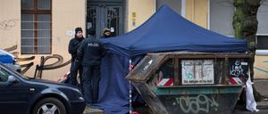 Der Fundort der Leiche in der Fehmarner Straße in Berlin-Wedding