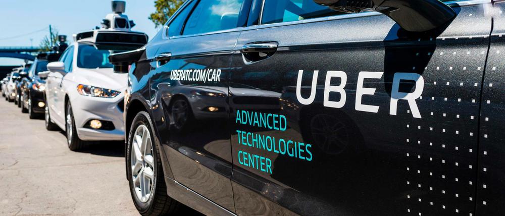 Ein Uber-Auto in in Pittsburgh. 