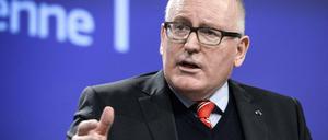 Der Vizechef der EU-Kommission, Frans Timmermans, am Mittwoch in Brüssel.