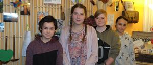 Anne-Frank-Forscherinnen: Michelle (10), Chayenne (15), Nathalie (17) und Angelina (13)