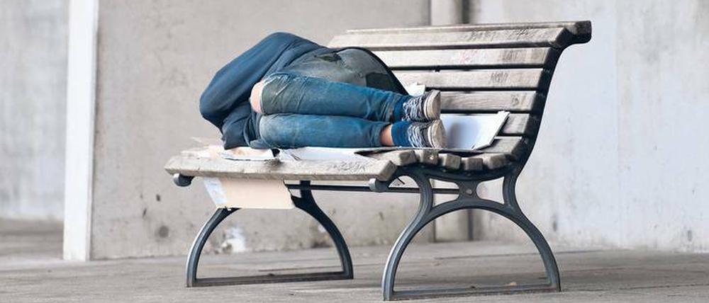 Im Berliner Regierungsviertel. „Und die im Elend ohne Obdach sind, führe ins Haus“, heißt es bei Jesaja im Alten Testament.