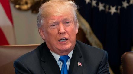 Donald Trump bei einer Kabinettssitzung am Mittwoch im Weißen Haus.