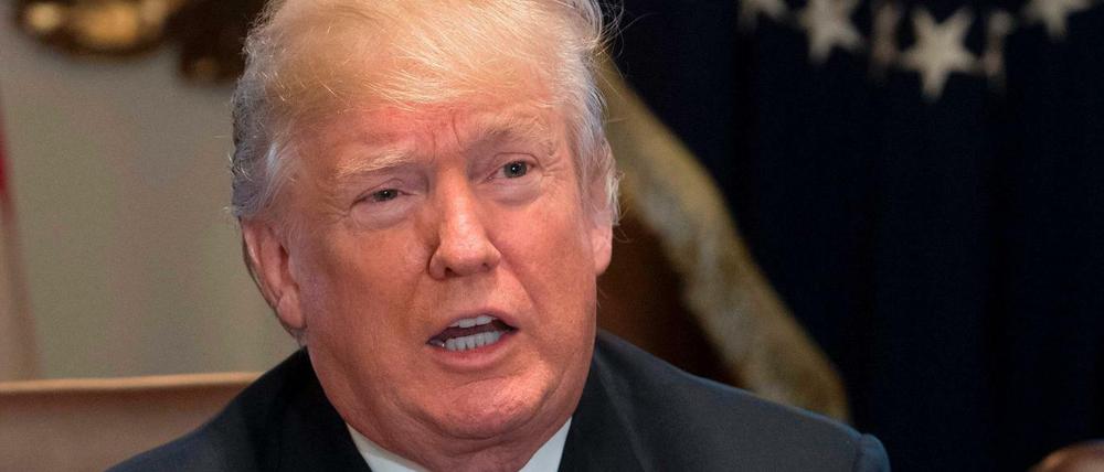 Donald Trump bei einer Kabinettssitzung am Mittwoch im Weißen Haus.