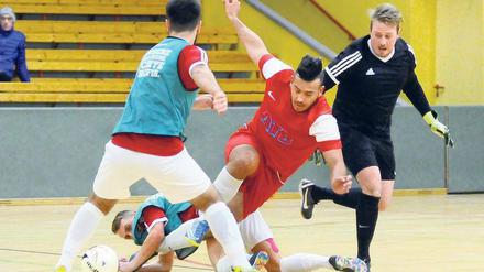 Manchmal kann es in der Halle drunter und drüber gehen.