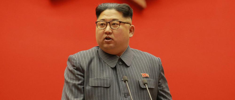 Erwartbare Reaktion auf UN-Sanktionen: Nordkoreas Machthaber Kim Jong Un 