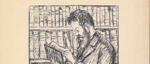 Den „Bücherfreund“ schenkte Jakob Plessner, Bildhauer und Schüler von Adolph von Menzel, den Soncino-Mitgliedern zur Jahresversammlung am 5. Dezember 1926. 