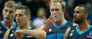 Eurofighter. Giffey, Butterfield, Sikma und Vargas (v. l.). Vor allem Akeem Vargas soll gegen Gran Canaria liefern.