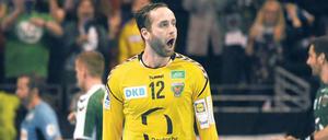 Schrei zum Glück. Torwart Silvio Heinevetter hielt gegen Magdeburg einen Siebenmeter in der letzten Sekunde. 
