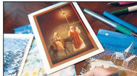 Späte Grüße. Selbst für die Weihnachtszeit sind manche Karten einfach zu lange unterwegs.