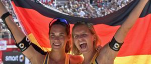 Pausieren zunächst. Laura Ludwig (rechts) erwartet ein Kind.