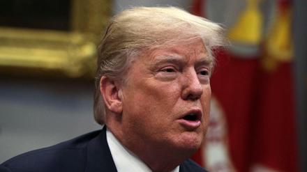 Donald Trump am Donnerstag bei einer Besprechung im Weißen Haus.