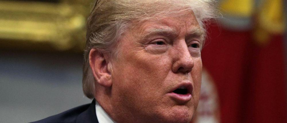 Donald Trump am Donnerstag bei einer Besprechung im Weißen Haus.