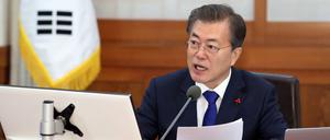 Südkoreas Präsident Moon Jae In.