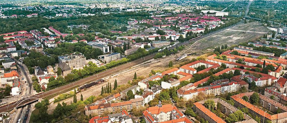 Pankower Tor, Berlin. Kurt Krieger möchte gerne hier eine Wohnanlage bauen.