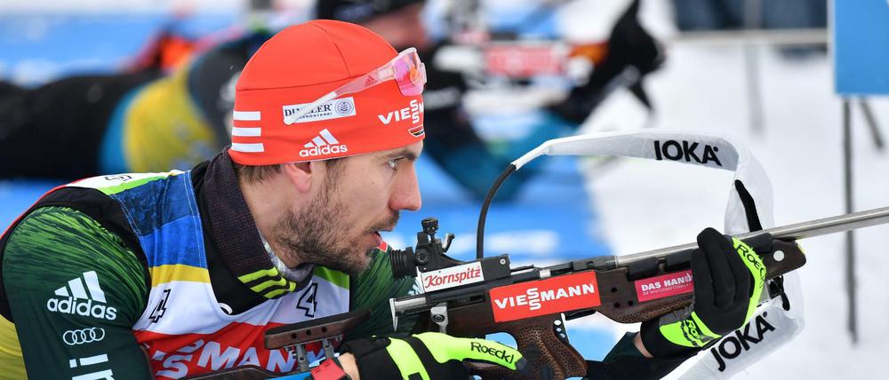 Arnd Peiffer haderte mit seiner Leistung beim Schießen.