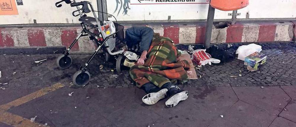Unbequem, aber meist geduldet. In Berlin erhalten Obdachlose vergleichsweise viel Hilfe.