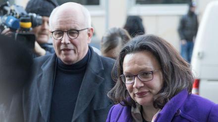 Im Kernteam. Andrea Nahles (SPD) und Volker Kauder (CDU) zählen zur sogenannten Sechsergruppe.
